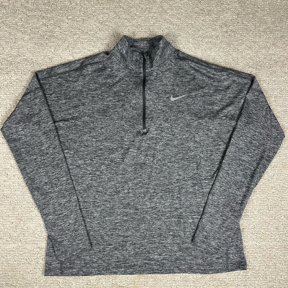 Nike Dri-FIT Gray Running 1/4 Zip Pullover